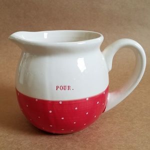 Rae Dunn Red POUR. Creamer